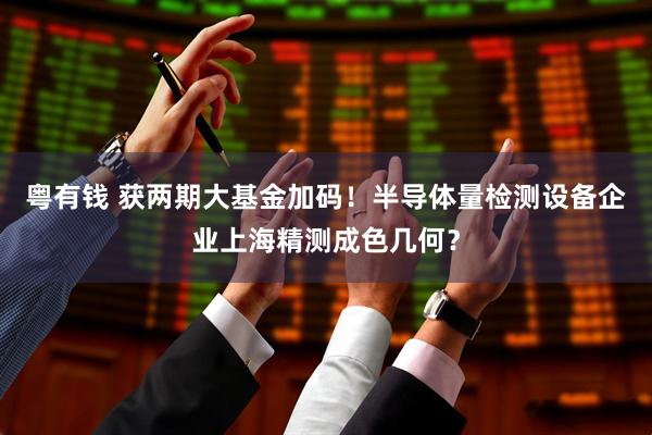 粤有钱 获两期大基金加码！半导体量检测设备企业上海精测成色几何？